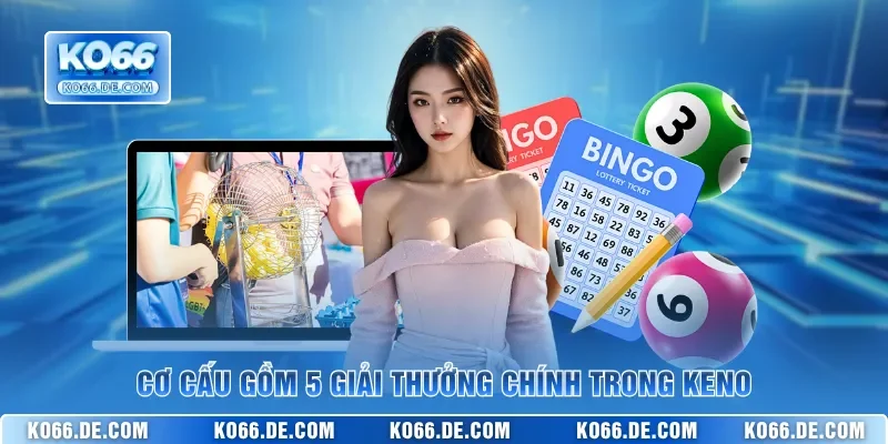Luật Chơi Keno KO66 Và Cách Theo Dõi Kỳ Quay Dễ Hiểu 3 Cơ cấu gồm 5 giải thưởng chính trong Keno
